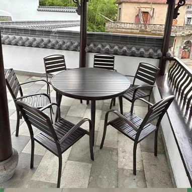 Outdoor tables and chairs
